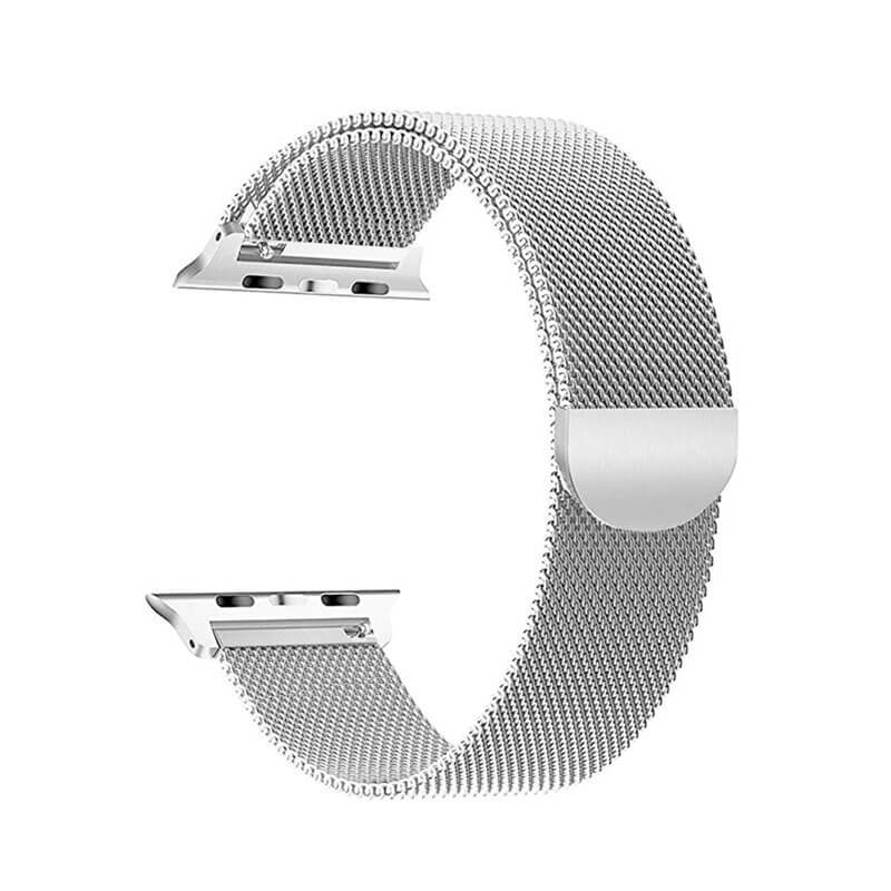 Anvendelig Apple Watch Rustfrit Stål Magnetisk Metal Afrundet Rem - Aolon